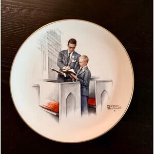 Gorham Norman Rockwell "Spring - In His Spirit" collector's plate.